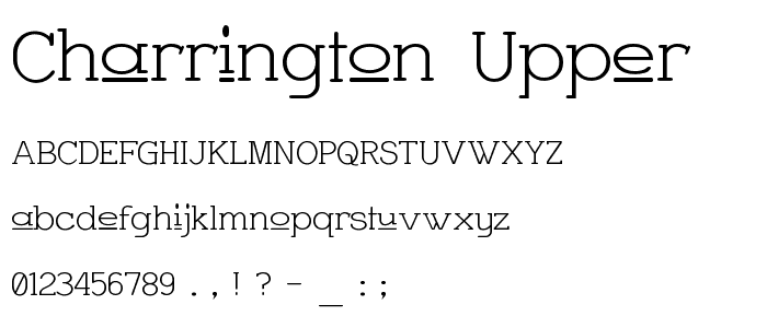 Charrington Upper font